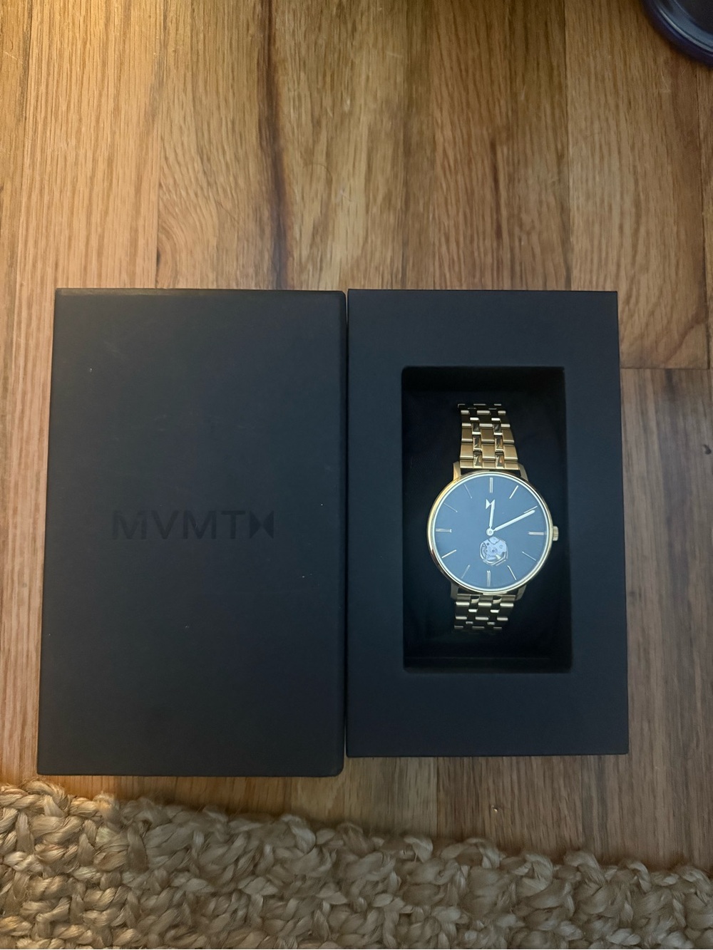 MVMT Silver Watch with GREEN Accents